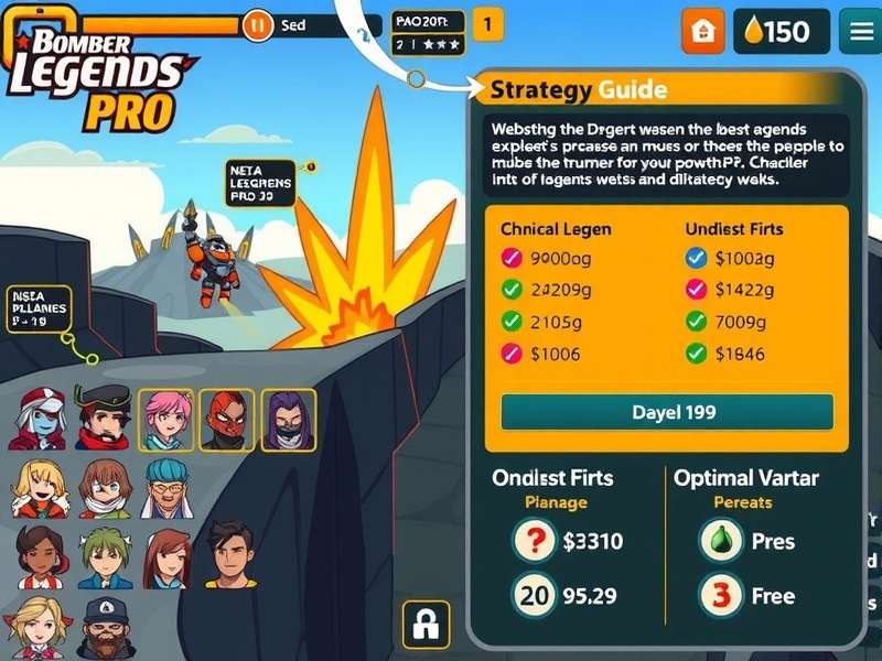 Bomber Legends Pro gameplay screenshot showing colorful characters and explosive action